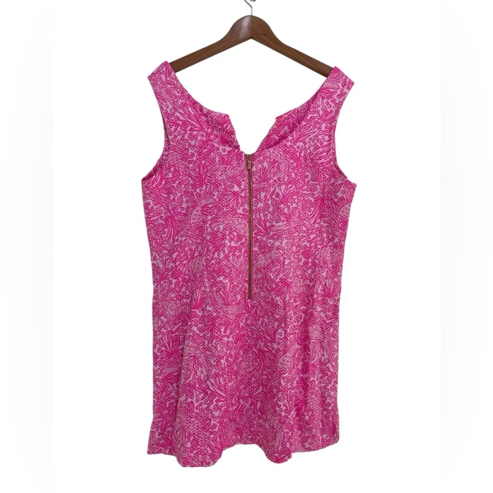 Lilly Pulitzer Pink & White Printed Sleeveless Shift Dress - Picture 5 of 9